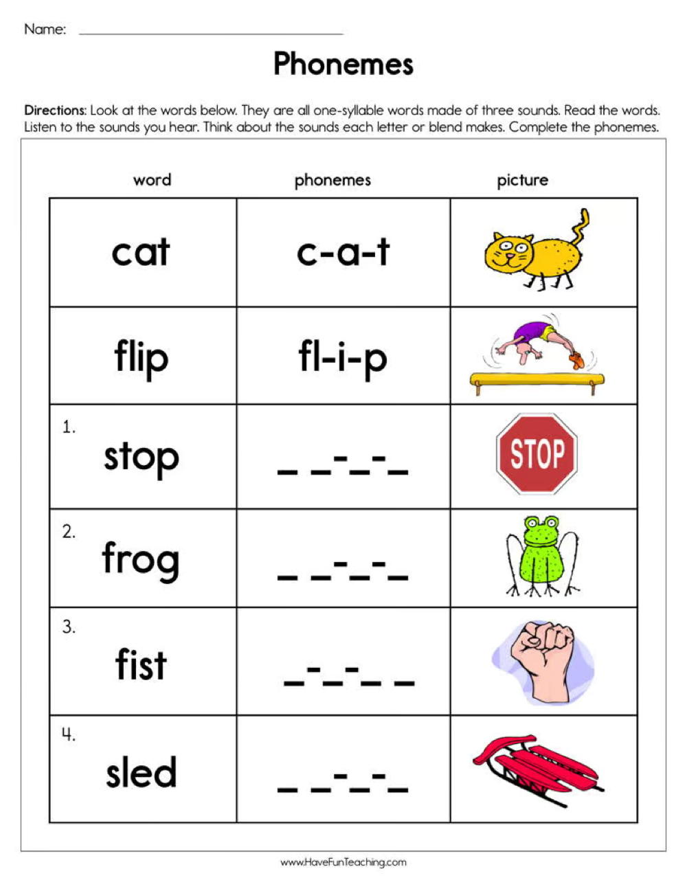 Phonics Worksheets - Have Fun Teaching