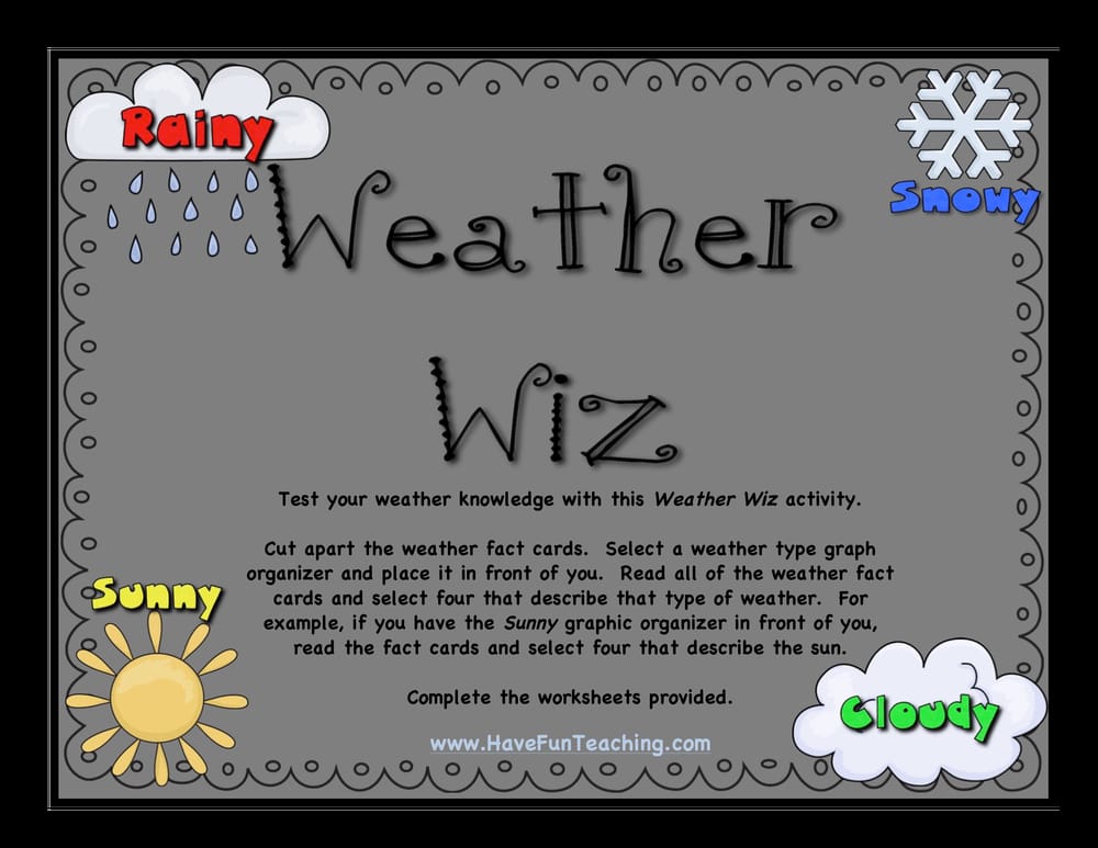 Weather Activities - Have Fun Teaching