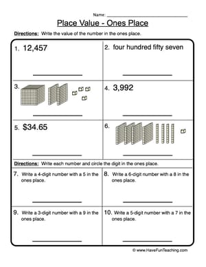 Fifth Grade Place Value Worksheets - Have Fun Teaching