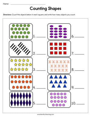 Kindergarten Math Worksheets - Have Fun Teaching