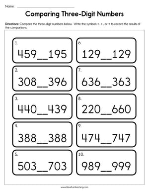 Second Grade Inequalities Worksheets - Have Fun Teaching