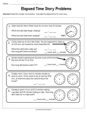 Telling Time Worksheets - Have Fun Teaching