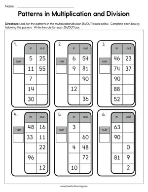 Fourth Grade Patterns Worksheets - Have Fun Teaching