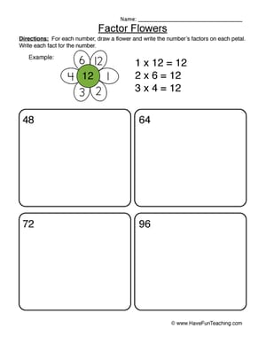 Fourth Grade Factors Resources - Have Fun Teaching
