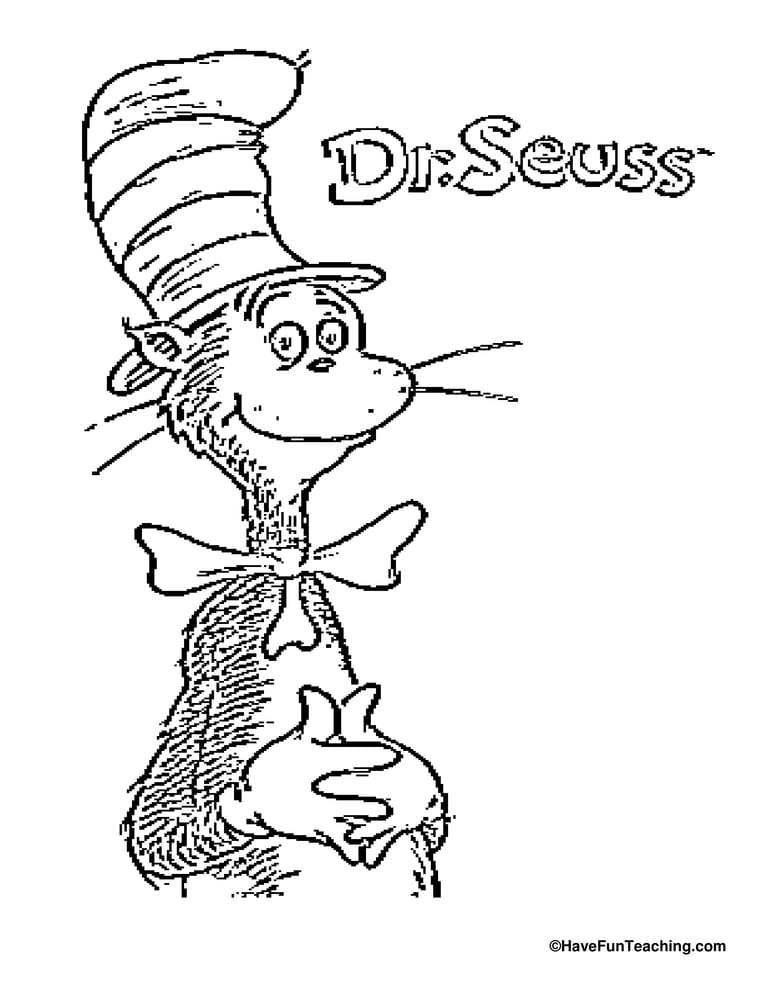 Dr. Seuss Coloring Page - Have Fun Teaching