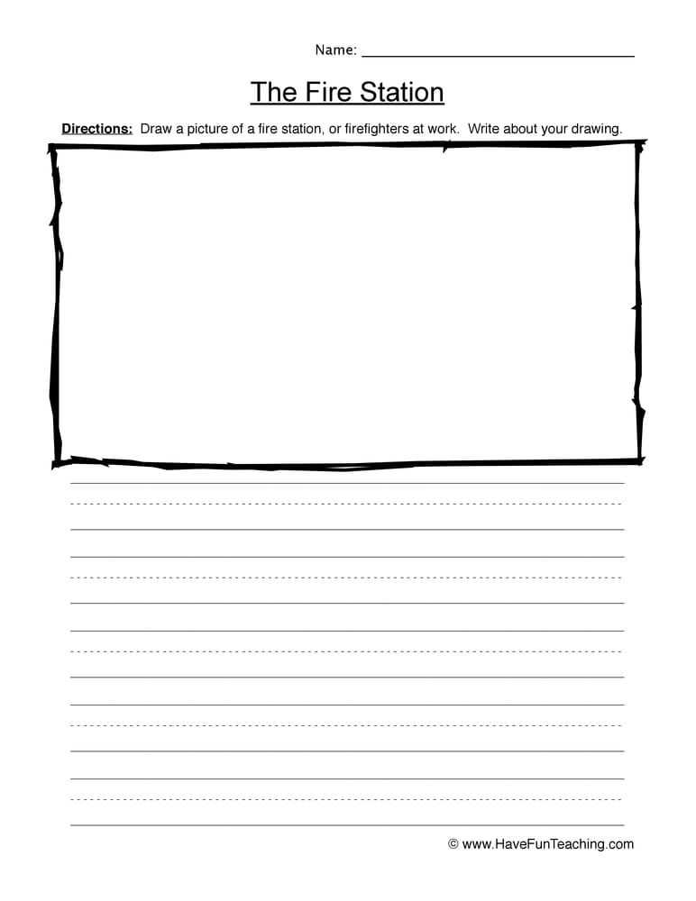 fire safety writing paper