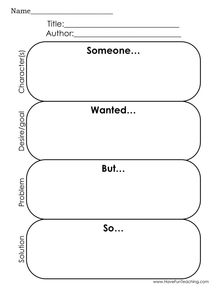 Story Elements Reading Graphic Organizer Worksheet - Have Fun ...