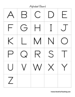 Alphabet Uppercase Letter Matching Activity