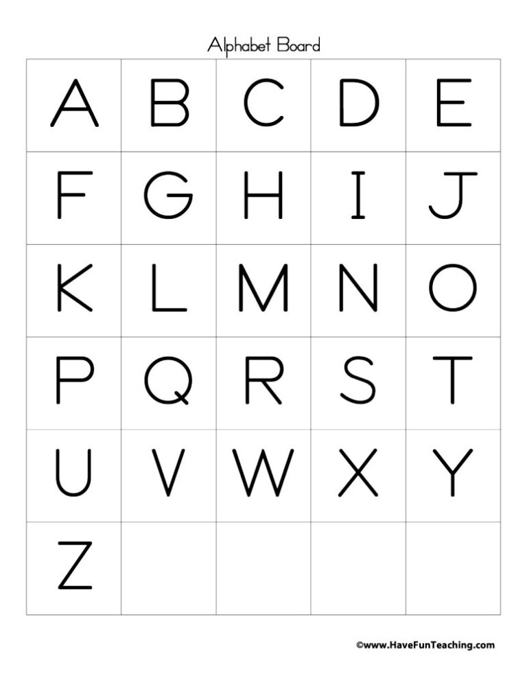 Alphabet Uppercase Letter Matching Activity