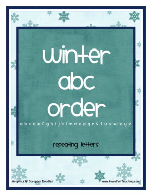 Winter Hard Alphabetical Order Activity