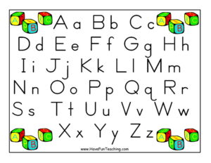 Zaner Bloser Alphabet Letter Poster