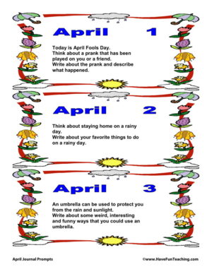 April Daily Journal Prompts