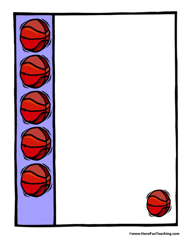 Basketball Writing Paper