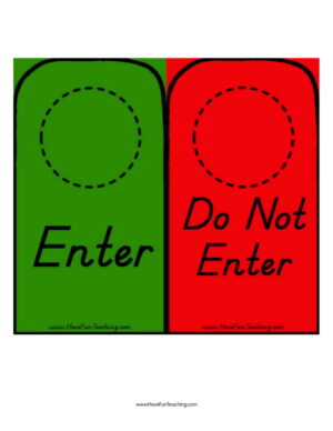Bathroom Door Signs - Enter and Do Not Enter