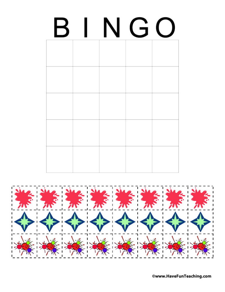 Blank BINGO Board