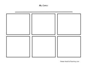 6 Boxes Comic Strip Worksheet