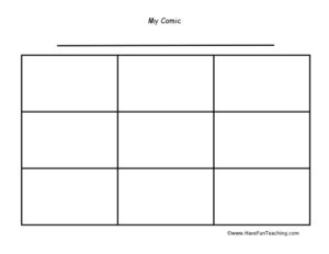 9 Boxes Comic Strip Worksheet