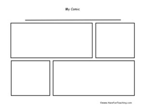4 Boxes Comic Strip Worksheet