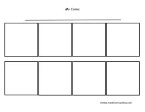 8 Boxes Comic Strip Worksheet
