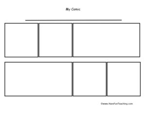 Different Shapes Comic Strip Worksheet