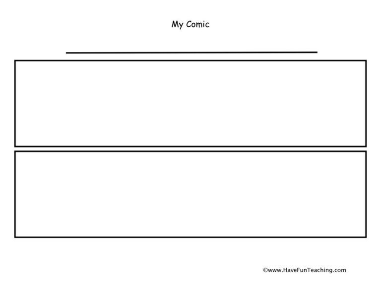 2 Rectangles Comic Strip Worksheet