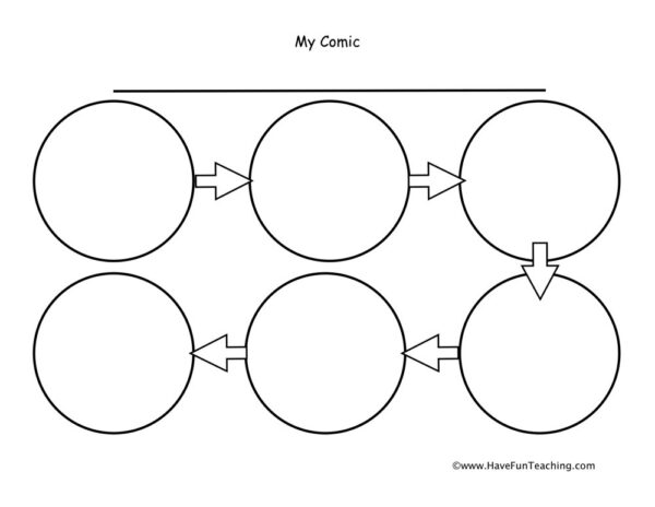 6 Circles Comic Strip Worksheet - Have Fun Teaching