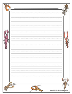 Crayfish Writing Paper