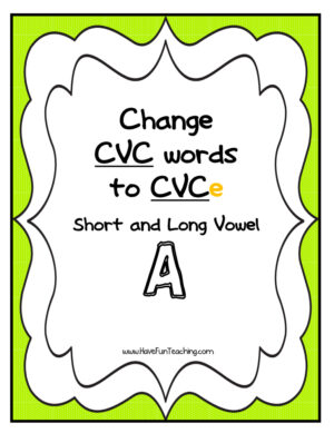 Short and Long Vowel A CVCe Activity