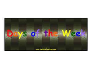 Days of the Week Classroom Signs