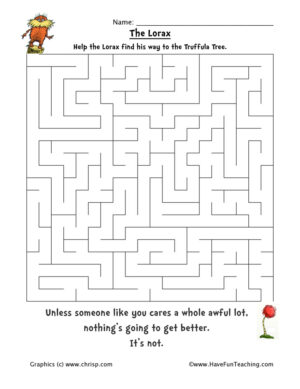 Dr. Seuss The Lorax Maze