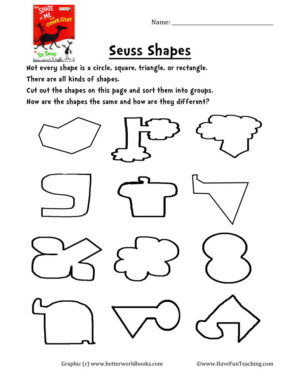 Dr Seuss Shapes Worksheet