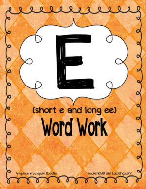 Short and Long Vowel E Activity