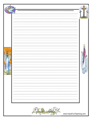Easter Religious Writing Paper