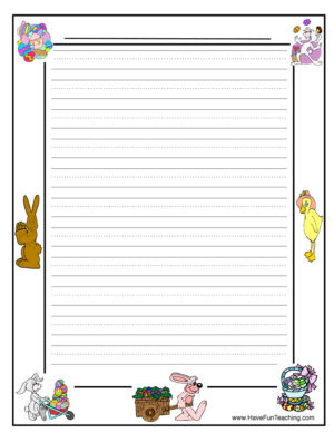 Easter Animals Writing Paper
