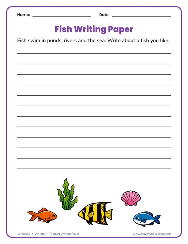 Fish Writing Paper