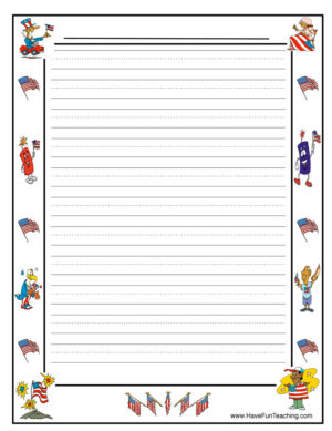 Flag Day Writing Paper