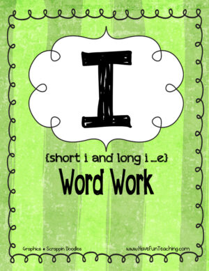 Short and Long Vowel I Activity