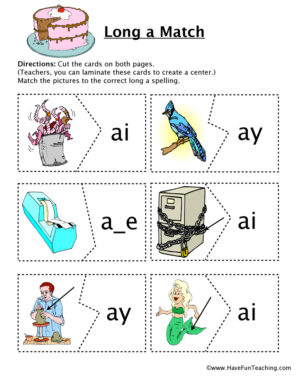 Long A Matching Puzzle
