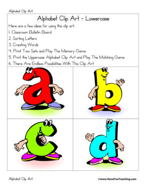 Alphabet Lowercase Letters Clip Art