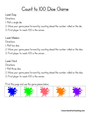 Counting Dice Activity