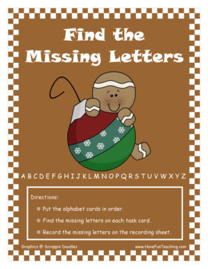 Find the Missing Letters Sequencing Activity