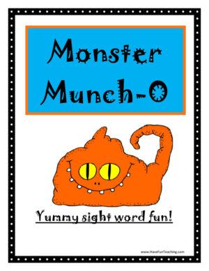 Monster Munch-O Sight Word BINGO