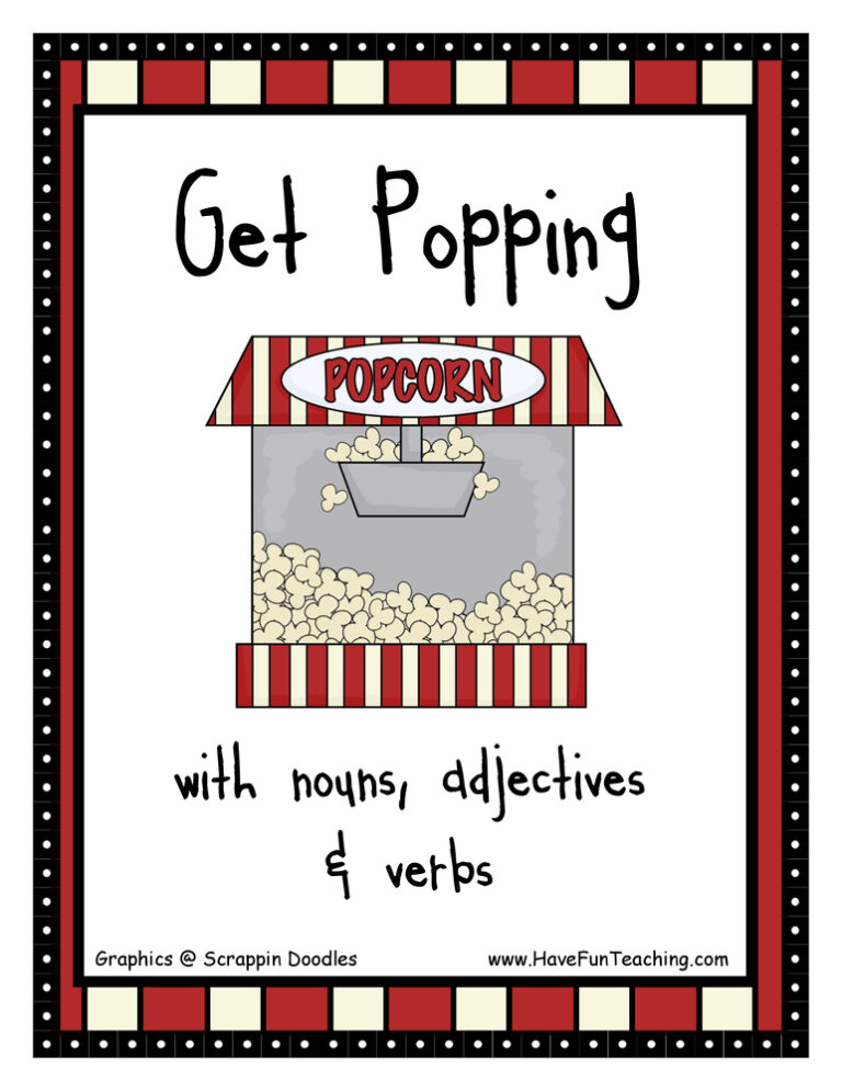 Noun, Adjective, and Verb Activity