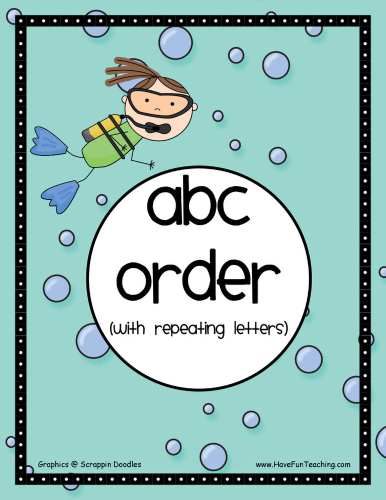 Ocean Hard Alphabetical Order Activity