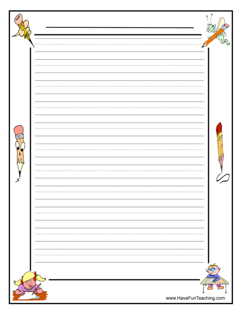 Pencil Writing Paper