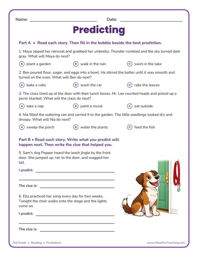 Predicting Worksheet