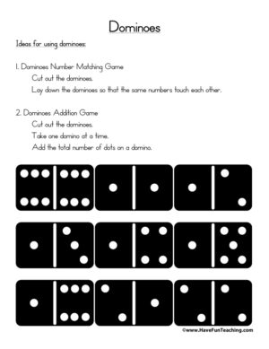 Printable Dominoes - Have Fun Teaching