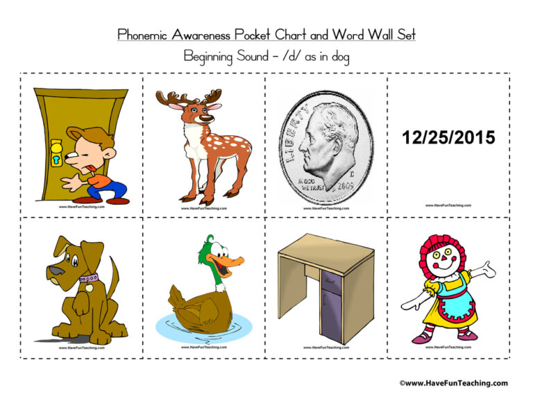 Beginning Sound Letter D Word Wall