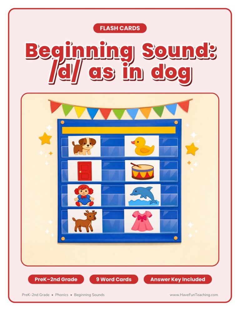 Beginning Sound Letter D Word Wall