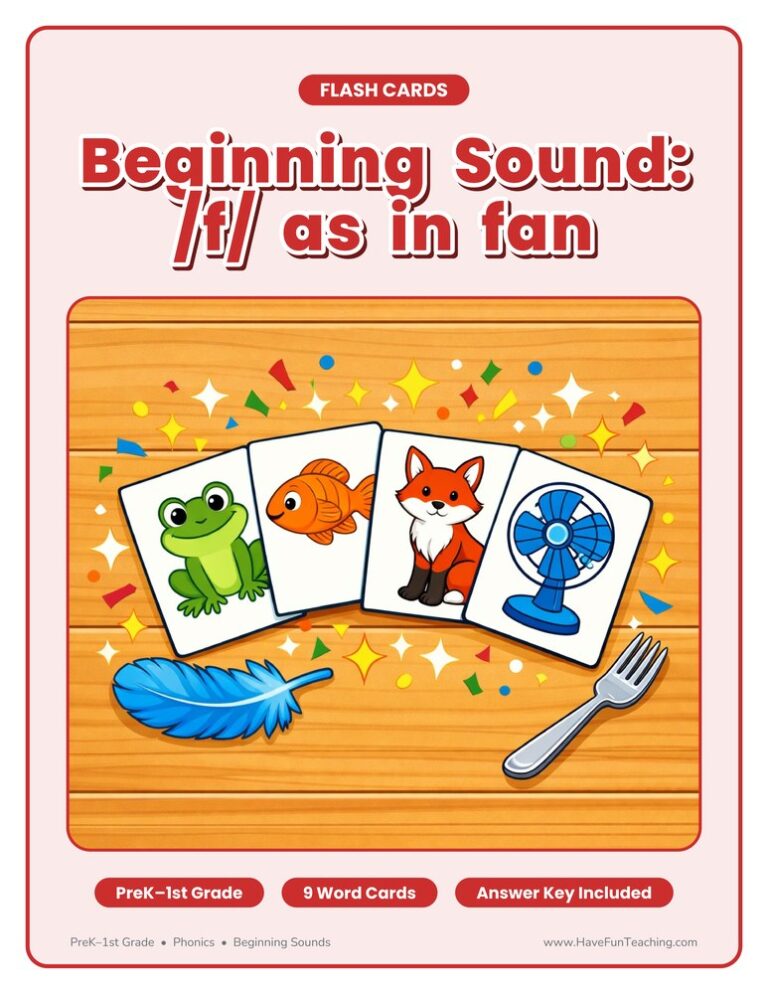 Beginning Sound Letter F Word Wall